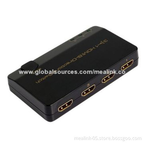 3 x 1 HDMI Bidirectional Switch, Supports 3D, 4K, Plug-and-play Function